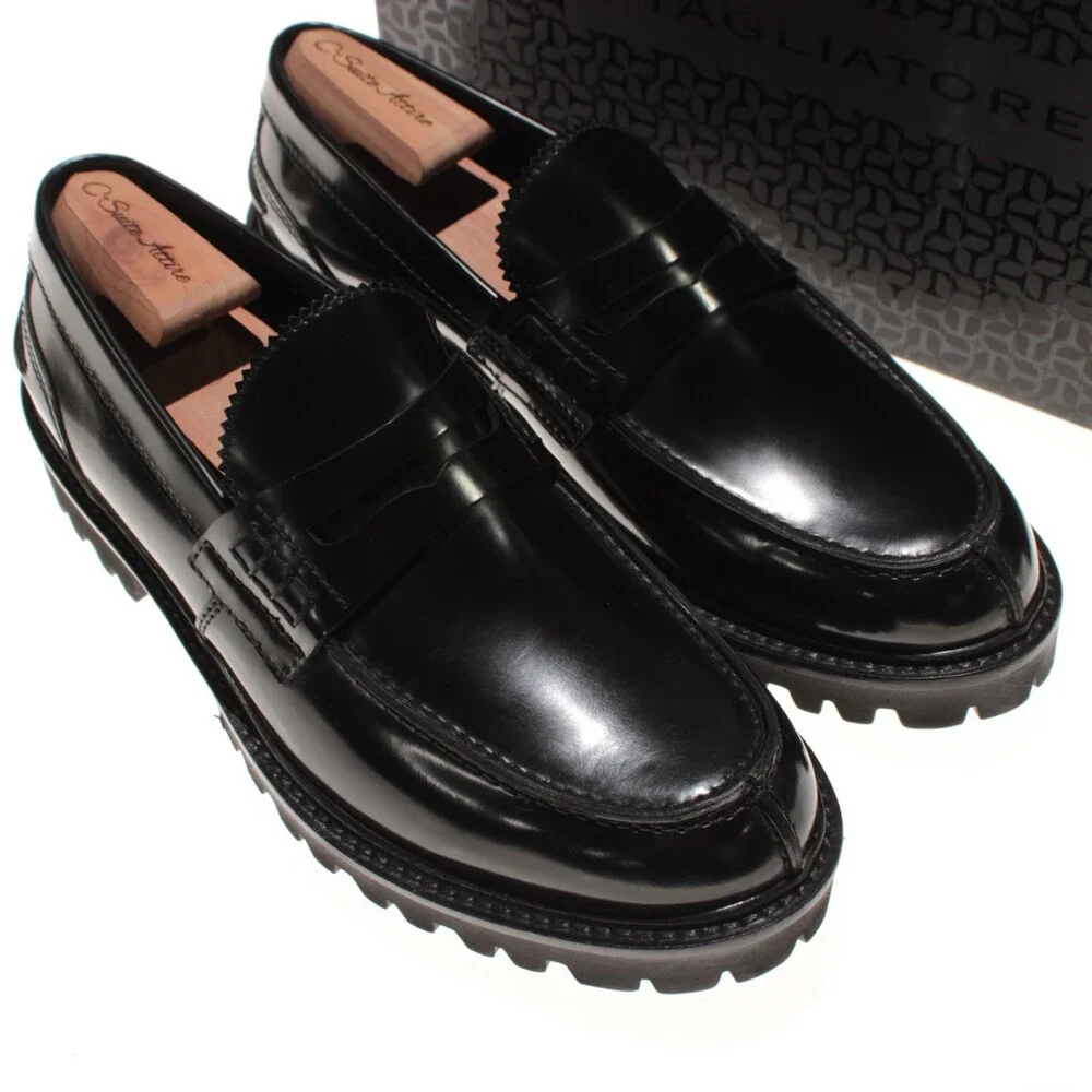 Tagilatore NWB Brody Slip On Loafers Size 42 (US 9) in Black Leather